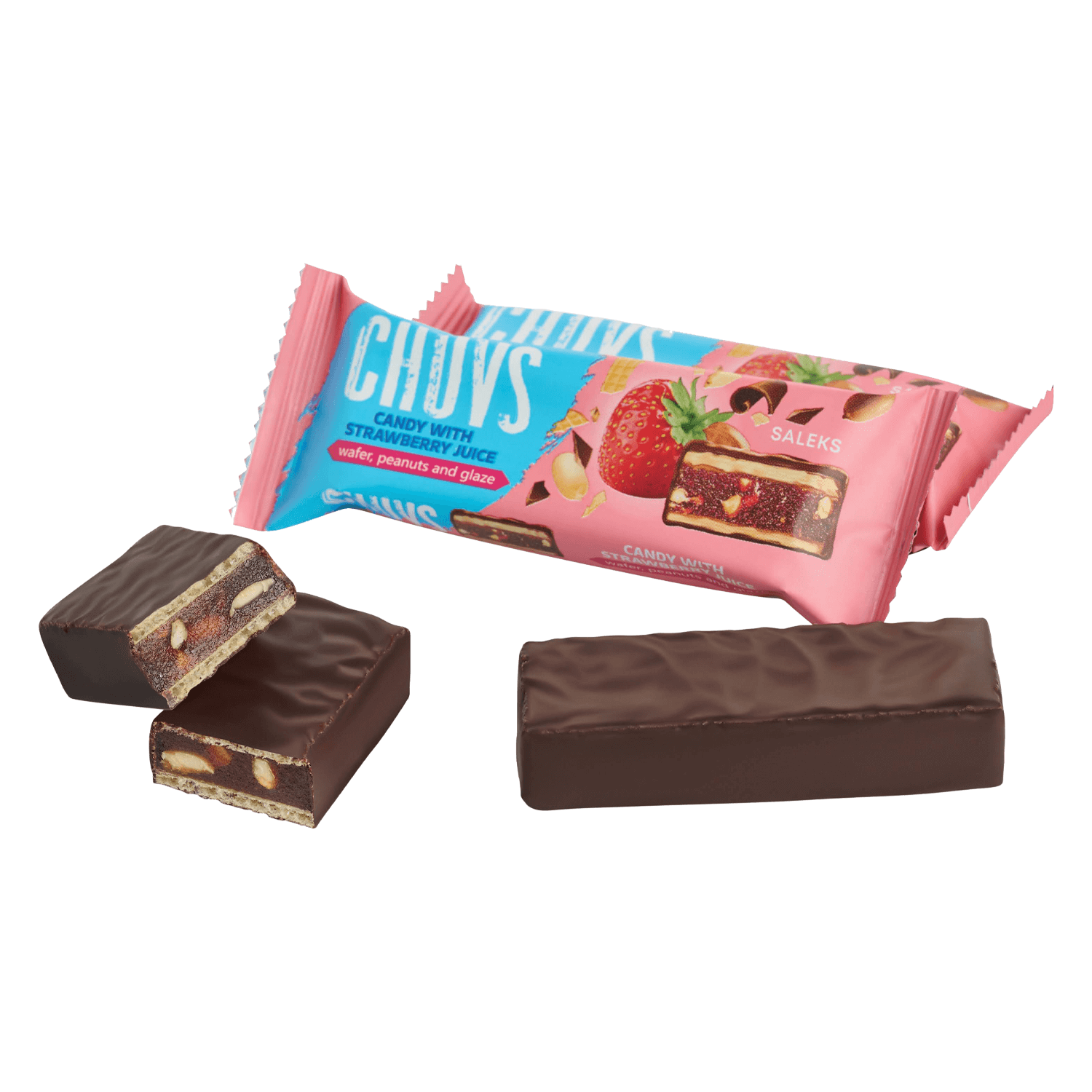 Цукерка Чавз з яблучним пюре полуничним соком та смаженим арахісом 30г